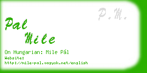 pal mile business card